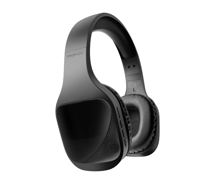 Promate Adjustable Wireless Headphones with Mic - Black - Zoom Image