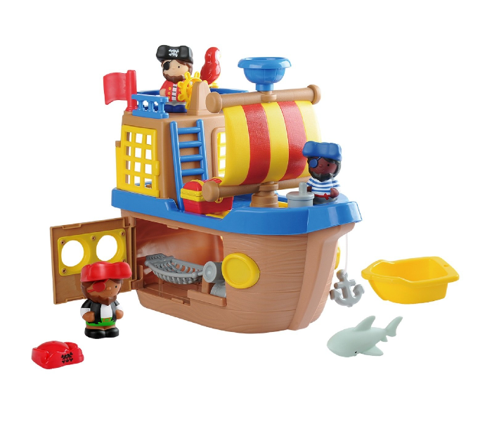 Playgo PLY9840 9 Pieces Pirate Ship Adventure Battery Operated Activity Toy For Kids - Zoom Image