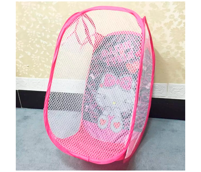 Hello Kitty Large Mesh Folding Dirty Clothes Hamper - Pink - Zoom Image 2