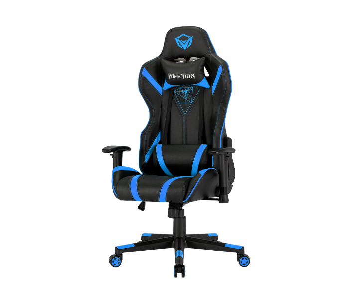 Meetion MT-CHR15BL 180 Degree Adjustable Backrest Gaming Chair - Black and Blue - Zoom Image 3