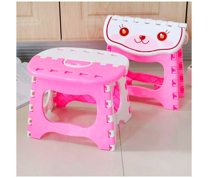 Bear Creative Folding Stool for Children - Pink - Zoom Image 1