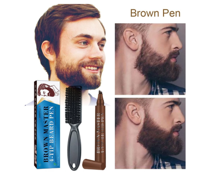 Unisex Waterproof Filler Pen for Beard and Eye Brows - Black C - Zoom Image 5