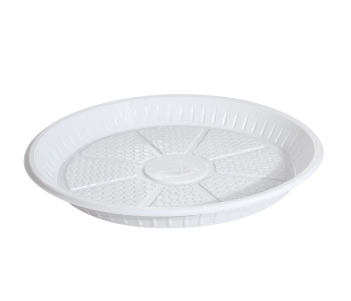 Hotpack PARPP7D Pack of 25 Pieces 7 Inch Plastic Round Plate - White - Zoom Image 2