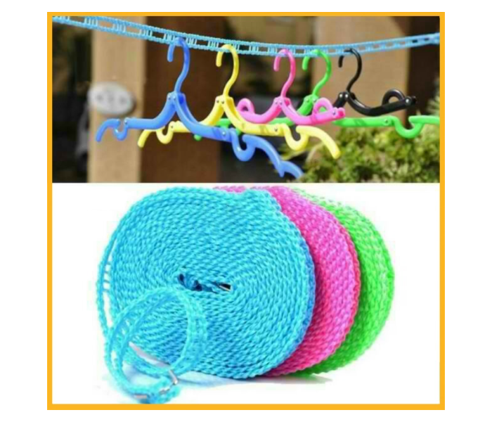 SARI 5 Meters Clotheslines Portable Windproof Clothesline for Clothes Rope Outdoor Indoor Home Travel Drying Clothes Wire Line - Zoom Image 1