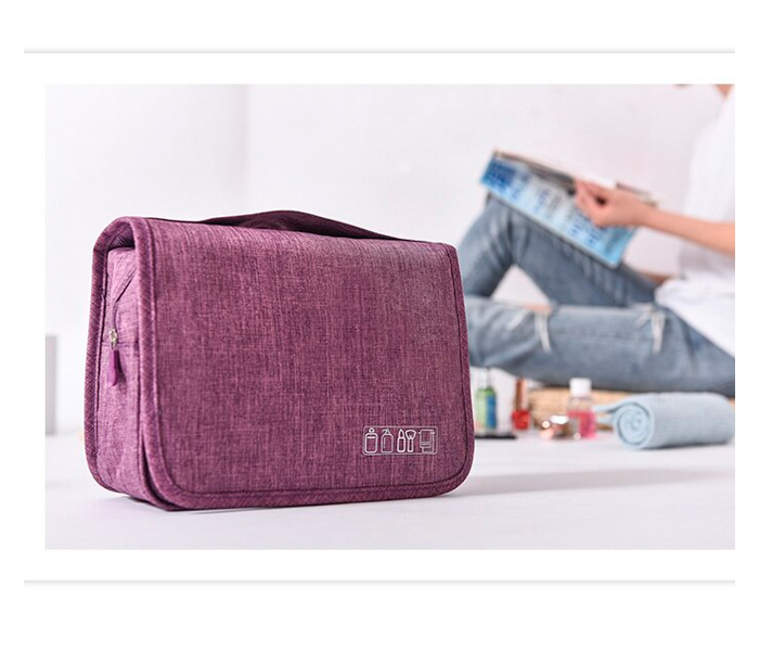 Korea Portable Travel Friendly Cosmetic Bag - Purple - Zoom Image 1