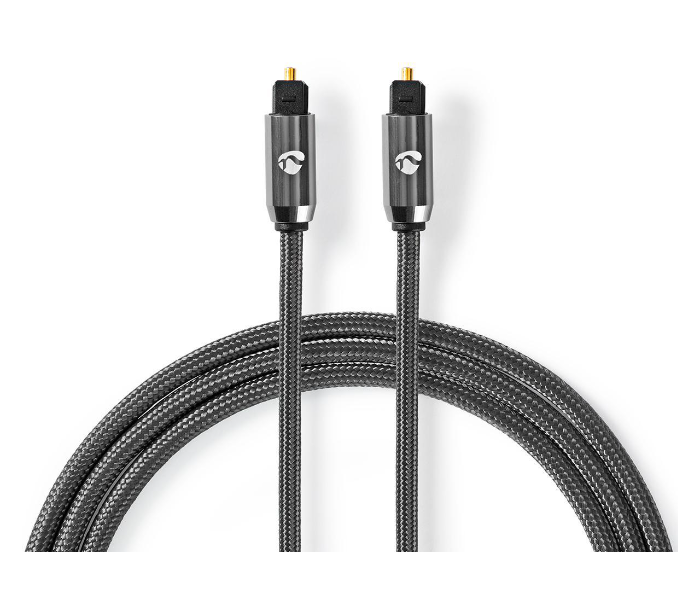 Nedis CATB25000GY20 2 Meter Optical Audio Cable TosLink Male - Gun Metal Grey - Zoom Image 1