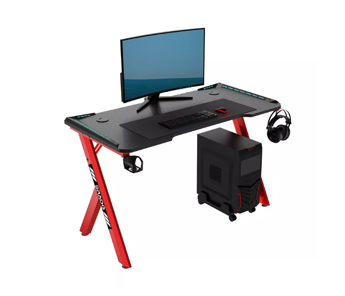 Chaho R-27-RD E-Sports 100cm Backlight Gaming Table Desk - Red - Zoom Image 4