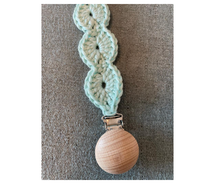 Crochet Handmade Pacifier Strap And Clip - Mint - Zoom Image 7