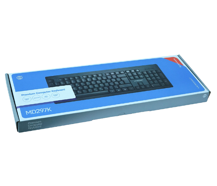 Microdigit MD297K Stylish Pattern Lightweight Multi Language Keyboard - Black - Zoom Image 4