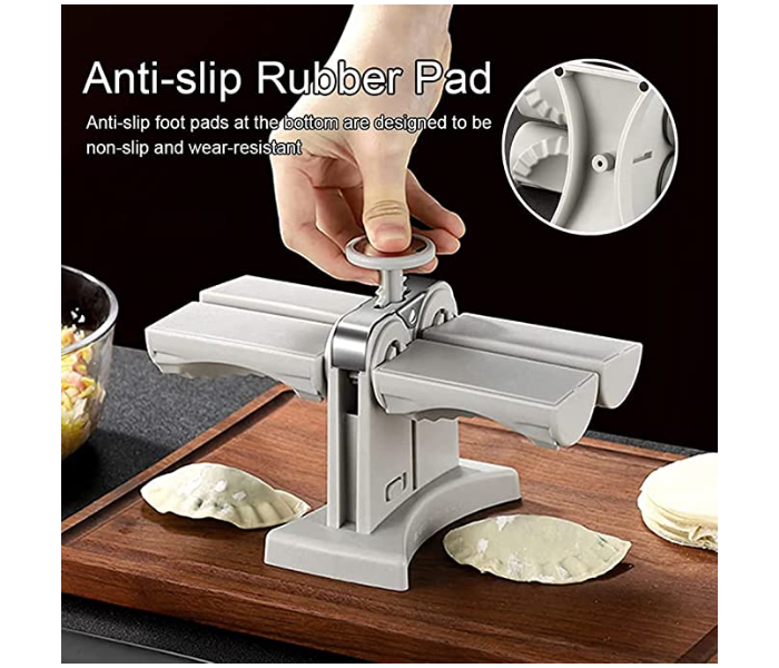 Double Head Automatic Dumpling Maker Mould Kitchen Accessory - Silver - Zoom Image 5