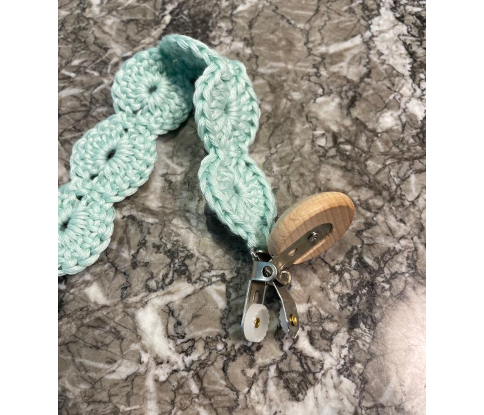 Crochet Handmade Pacifier Strap And Clip - Mint - Zoom Image 4