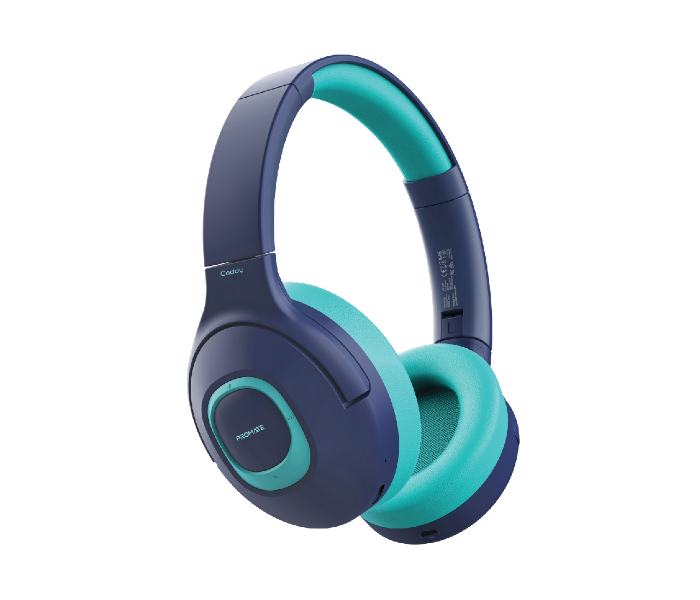 Promate Wireless Headphones with Dual Mic for Kids - Aqua - Zoom Image 1