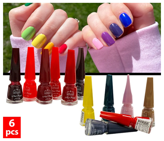 RMN Pack of 6 Pieces Beauty Multicolor Nail Polish - Zoom Image 1