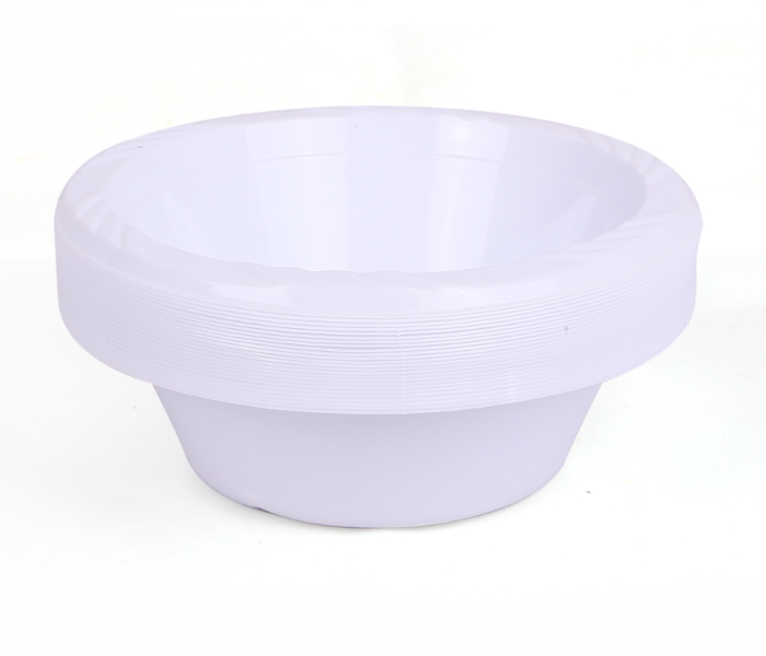 Hotpack PARPB8 Pack of 25 Pieces 8 Oz Plastic Bowls - White - Zoom Image 2