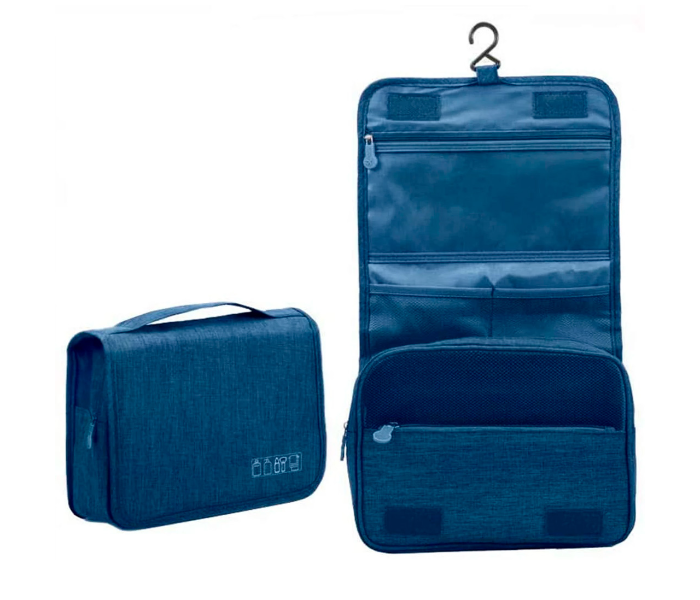 Korea Portable Travel Friendly Cosmetic Bag - Navy Blue - Zoom Image 2