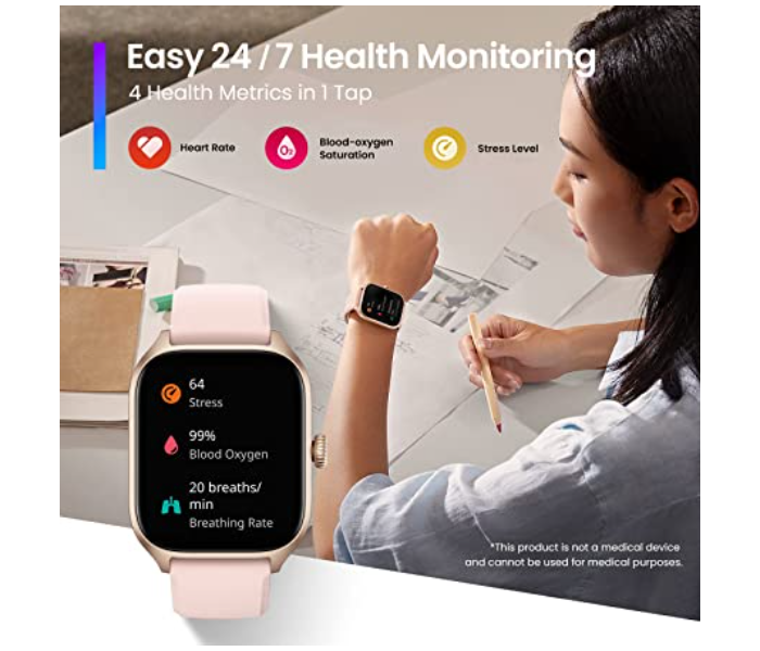 Amazfit GTS4 1.75 Inch AMOLED Display Bluetooth Smart Watch - Pink - Zoom Image 5