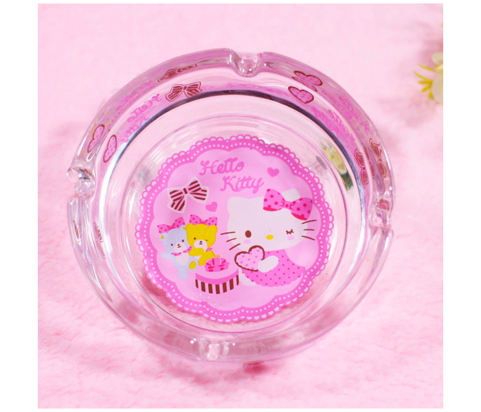 Hello Kitty Design Glass Ashtray for Home and Office - Zoom Image