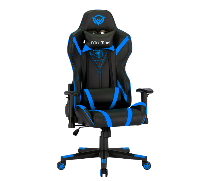 Meetion MT-CHR15BL 180 Degree Adjustable Backrest Gaming Chair - Black and Blue - Zoom Image 2