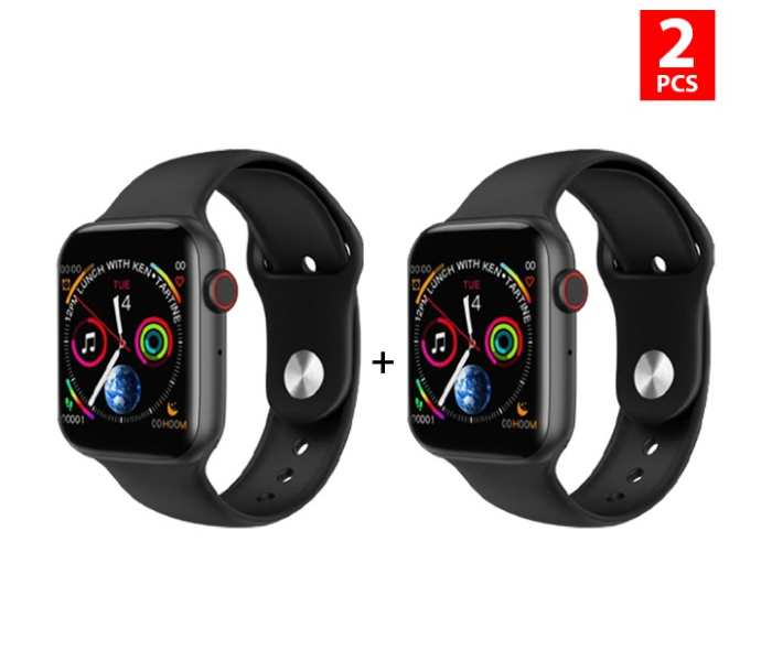 RMN Combo of 2 Pieces OF-IWO 8 Sport Smart Watch - Black - Zoom Image 1