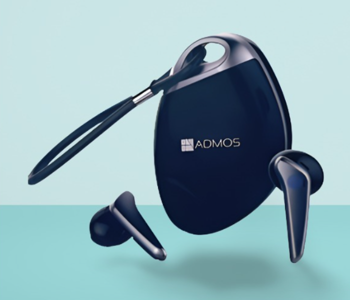 ADMOS AD-144 TWS Unique Sticky Design Touch Sensor Earpods - Black - Zoom Image 2