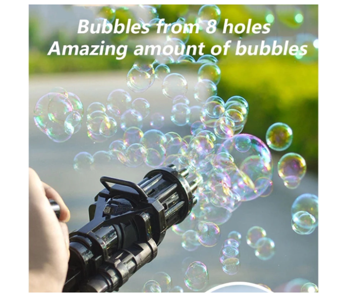 New Kids Gatling Bubble Gun Toys Summer Automatic Soap Water Bubble Machine For Children Toddlers Indoor Outdoor Wedding Bubble-B - Zoom Image 1