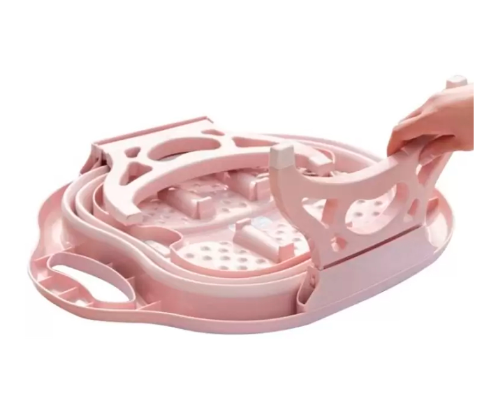 Folding Roller Massage Foot Bath - Pink - Zoom Image 4