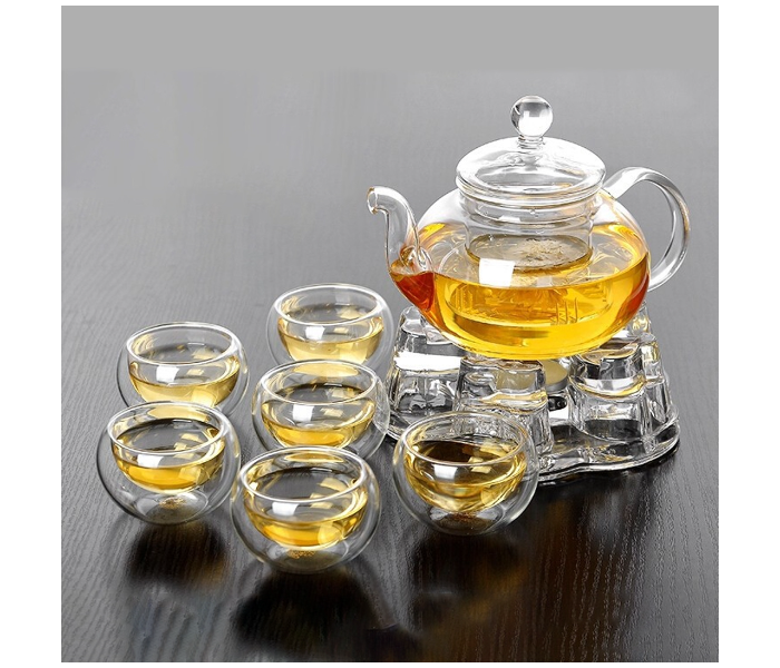 Heat Resistant Glass Flower Teapot - Zoom Image 2