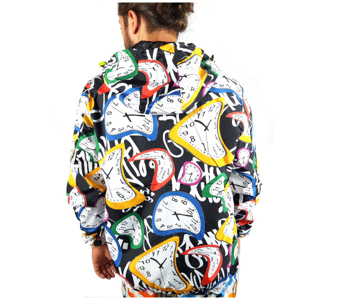 Raincoat Small Hoodie With Clock Design For Men - Zoom Image 1