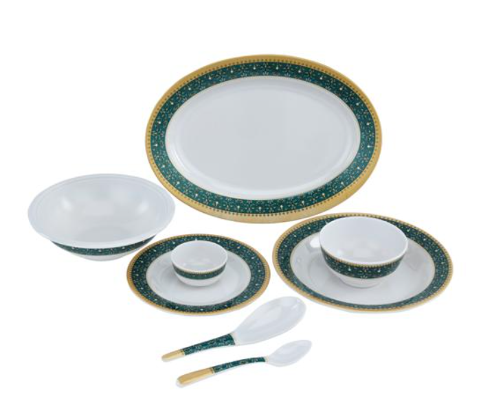 Delcasa DC2461 Melamine Ware 35 Pieces Dinner Set - White - Zoom Image 5