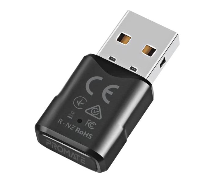 Promate Universal USB Bluetooth Adapter HD Audio Dongle - Black - Zoom Image 1