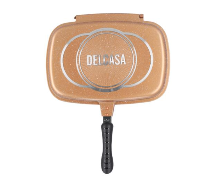 Delcasa DC2026 36cm Granite Coating Double Grill Pan - Rose Gold - Zoom Image 1