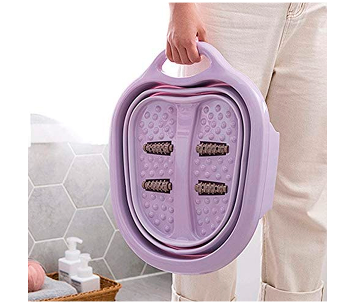 Folding Roller Massage Foot Bath - Purple - Zoom Image 2