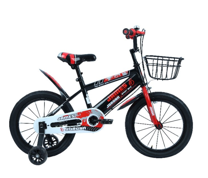 James Jordan JDN1041 12 Inch Bicycle - Black and Red - Zoom Image