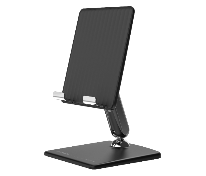 Promate Universal Anti-Slip Base Foldable Multi-Angle Desk Tablet Phone Holder - Black - Zoom Image 2