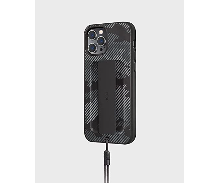 Uniq Hybrid Antimicrobial iPhone 12 Pro Max Heldro Designer Edition Back Cover - Charcoal - Zoom Image 2