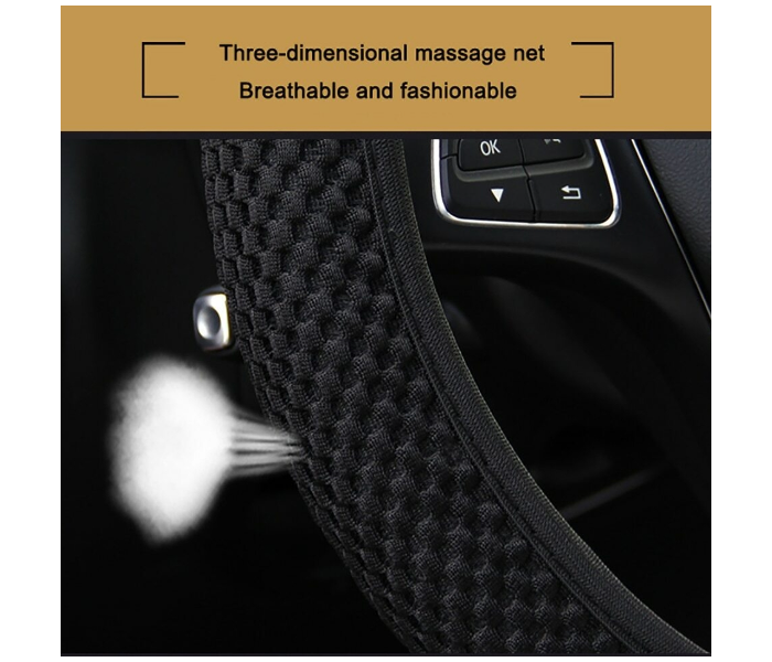 Silk Steering Wheel Cover - Black - Zoom Image 3