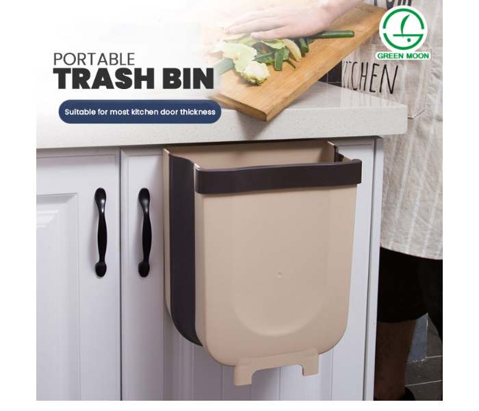 SARI Hanging Foldable Wall Mounted Trash Bin Storage Large Opening Space Saver Dust Bin with 15Pcs Garbage Bag - Zoom Image 5