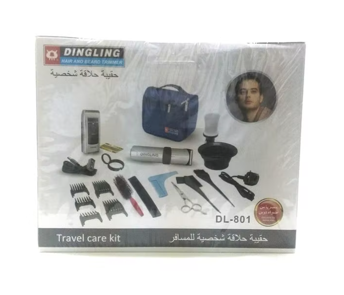 Dingling DL-801 Travel Care Rechargeable Trimmer Shaver Kit - Silver and Black - Zoom Image 4