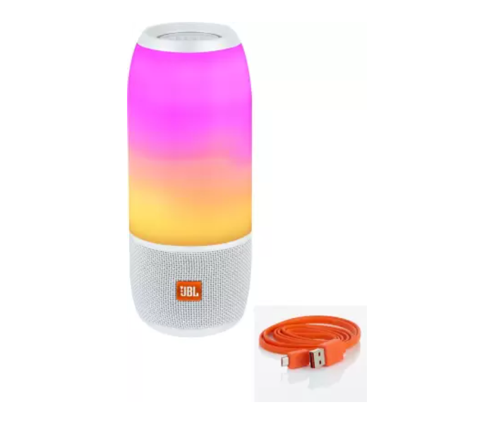 JBL PULSE3 Portable Bluetooth Speaker - White - Zoom Image 5