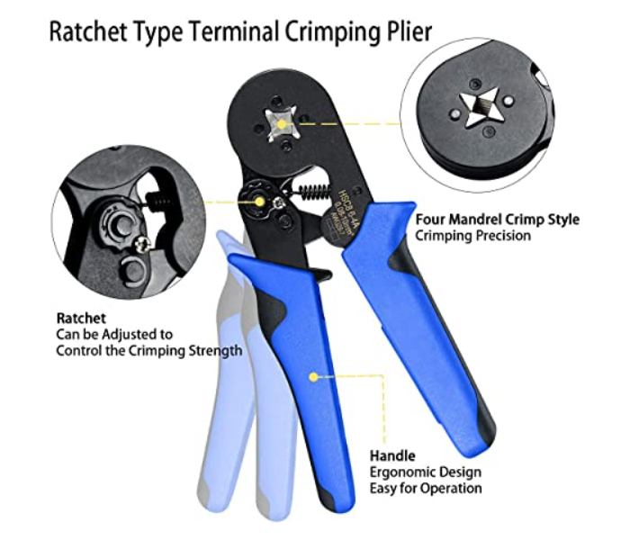 Galaxy Crimping Tool Kit Crimper Plier 1200pcs Wire Ferrules Wire  - Zoom Image 4