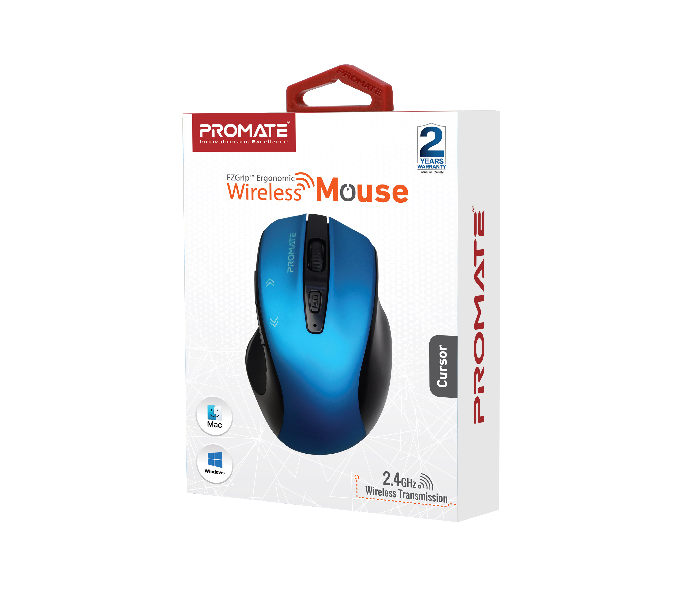 Promate 1600DPI Wireless Mouse - Blue - Zoom Image 4