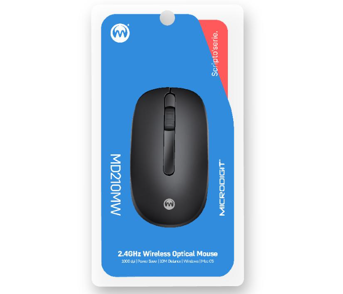 Microdigit MD210WM Wireless Optical Mouse - Black - Zoom Image 3