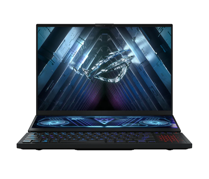 ASUS ZEPHYRUS DUO GX650RX-L0192W ROG 16 Inch WQXGA AMD Ryzen R9 6900HX Processor 32GB RAM 2TB SSD 16GB NVIDIA GeForce RTX 3080Ti Graphics Windows 11 Home with Backpack and Mouse - Black - Zoom Image 1