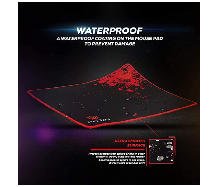 Meetion MGP110 Rubber Gaming Mouse Pad Square - Black - Zoom Image 3