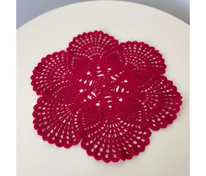 Crochet Handmade Table Decoration - Red - Zoom Image 4