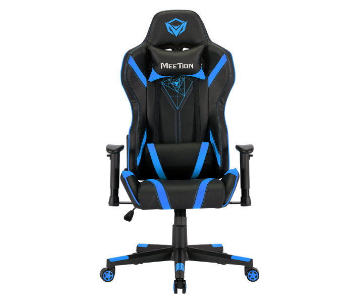 Meetion MT-CHR15BL 180 Degree Adjustable Backrest Gaming Chair - Black and Blue - Zoom Image 1