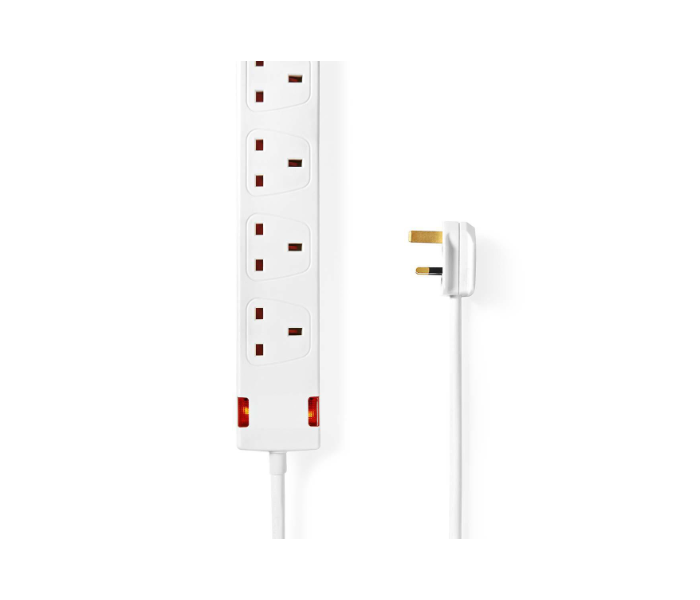 Nedis EXS415G1WT 1.5 Meter Type G 4-Way Cable Extension Socket - White - Zoom Image 2