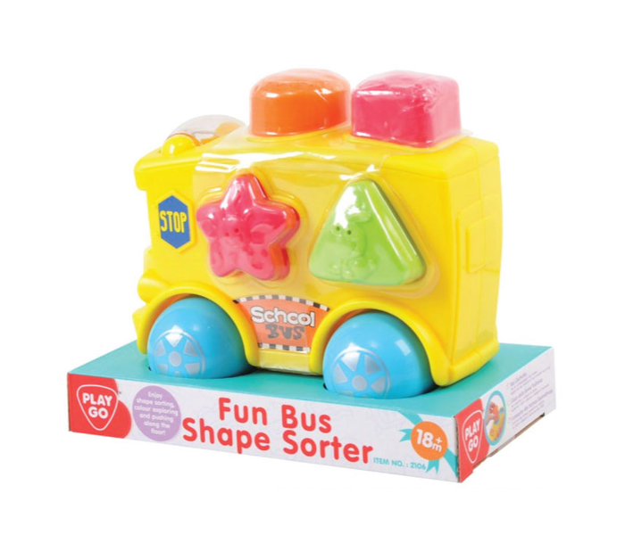 Playgo PLY2107 Fun Bus Shape Sorter Activity Toy For Kids - Zoom Image 2