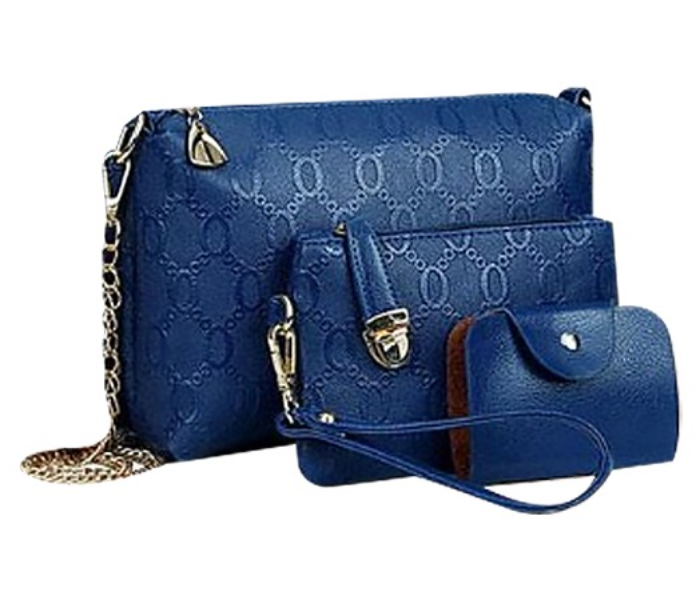 Ladies Luxury Bag 3 Pieces Set DDSK with Bear JA060 - Blue - Zoom Image