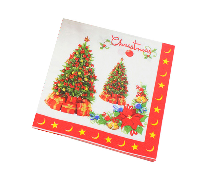 Color Printed Napkin Christmas Tree Tissue - Zoom Image